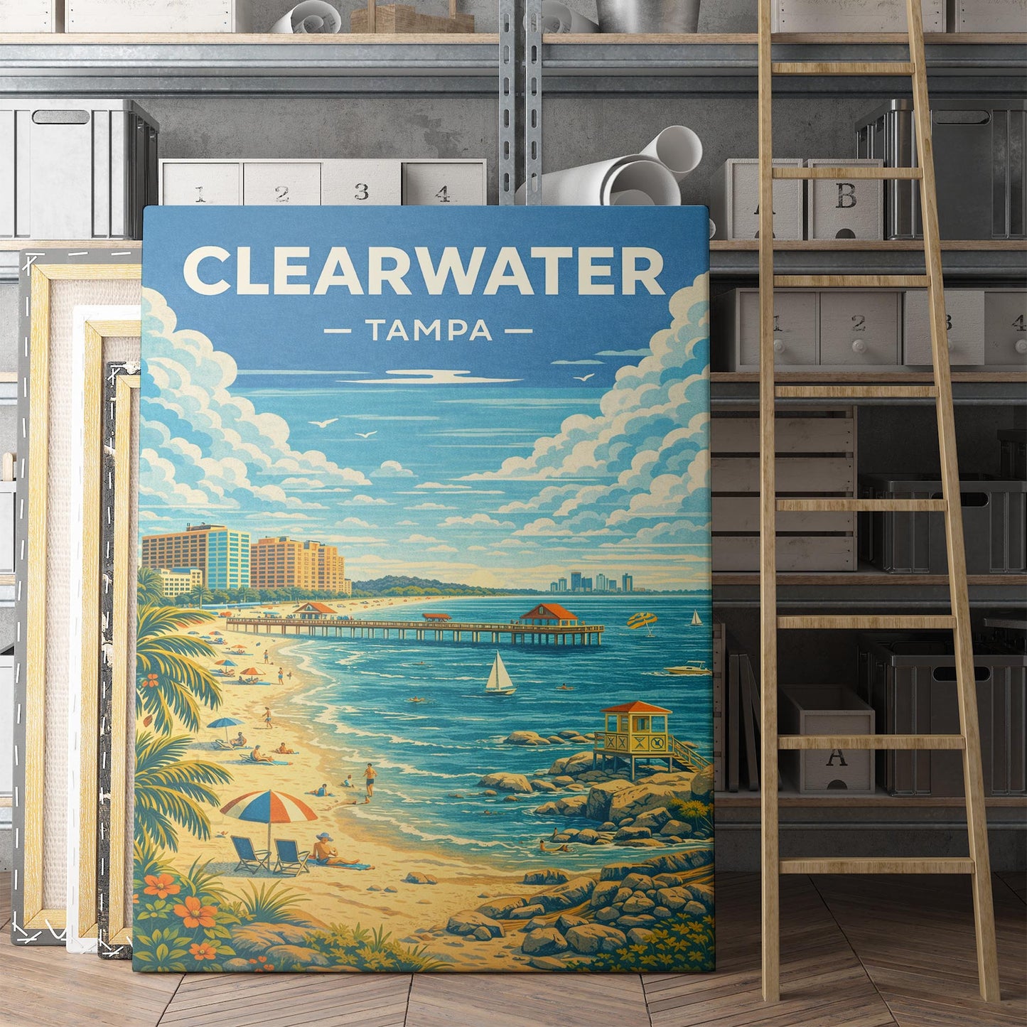 Clearwater Tampa Bay Travel Poster