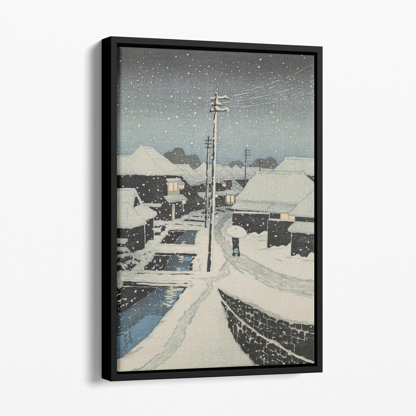 Evening Snow at Terashima Village - Kawase Hasui