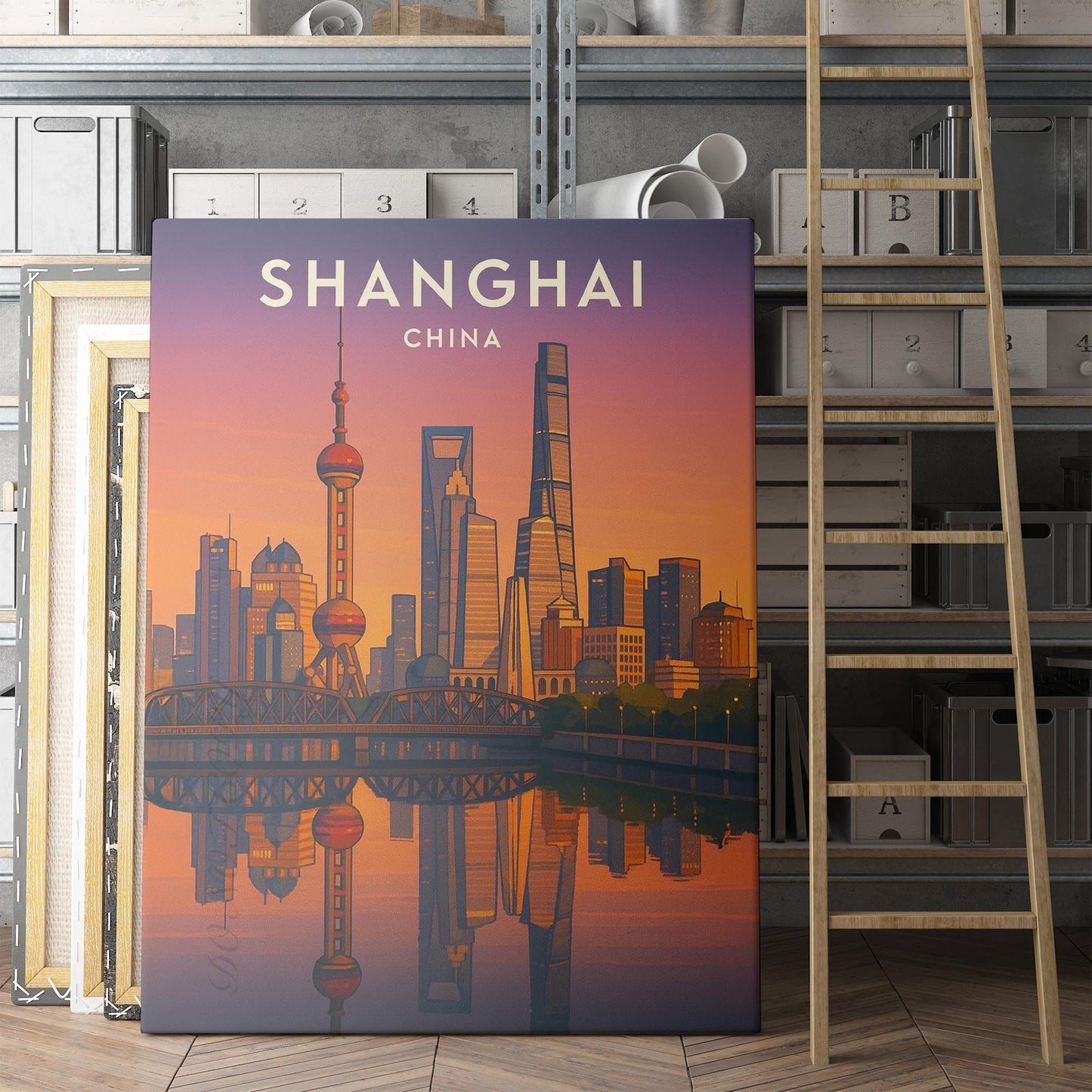 Shanghai China Travel Poster