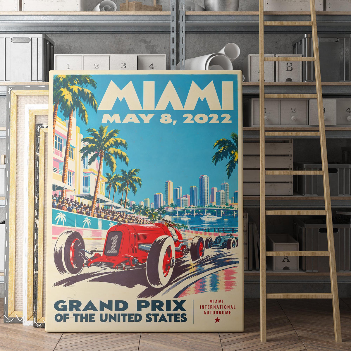Miami Grand Prix Vintage Poster