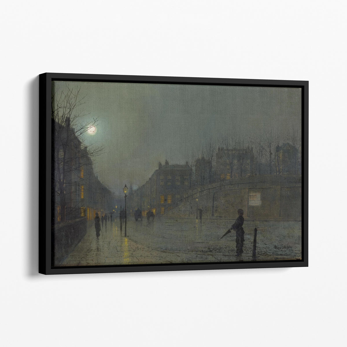 View of Heath Street by Night - John Atkinson Grimshaw