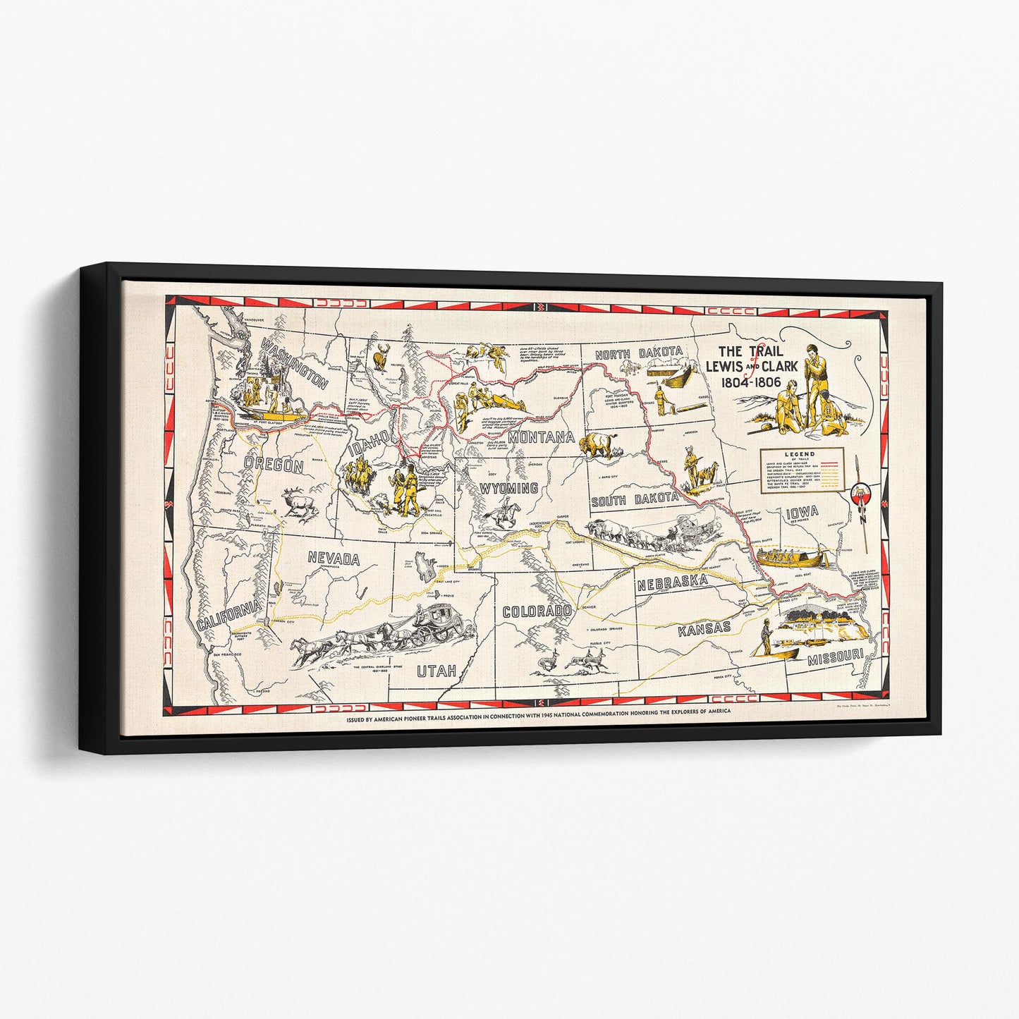 Map of the Trail of Lewis and Clark