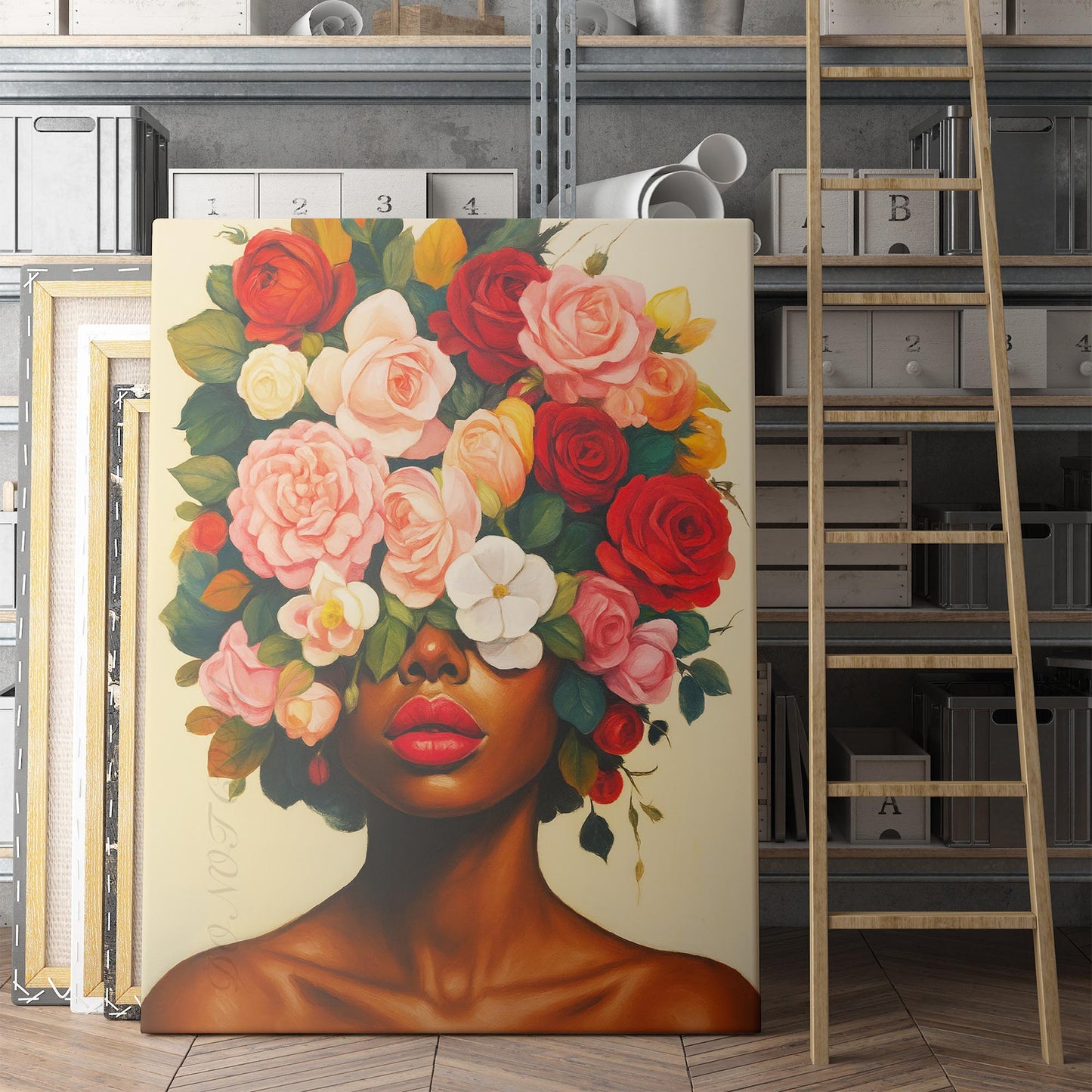 Flower Head African Woman