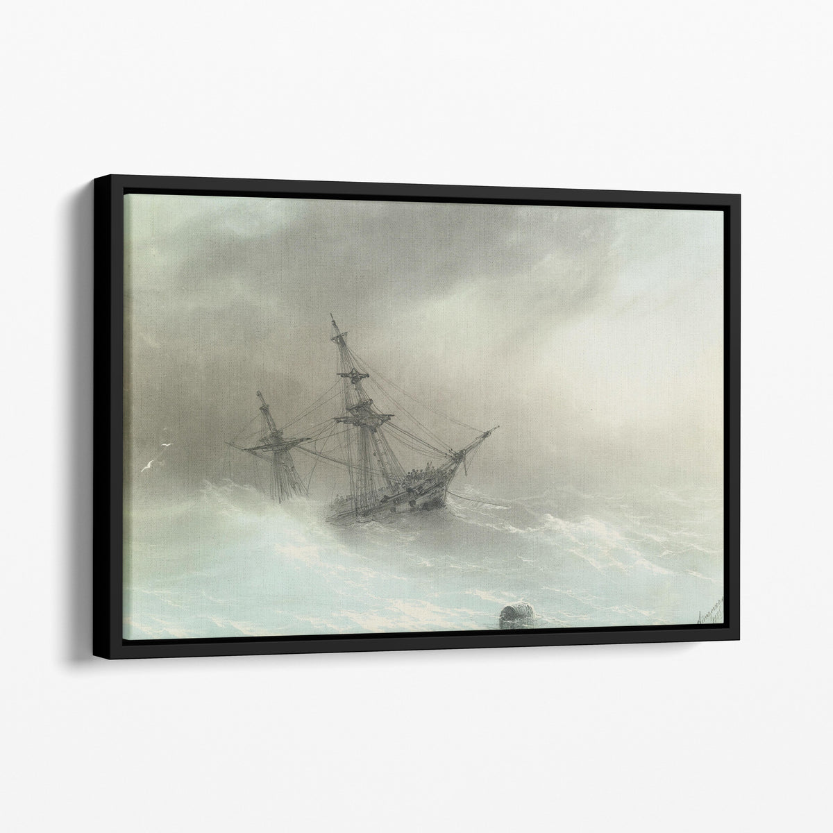 Ship In A Stormy Sea (1888) - Ivan Konstantinovich Aivazovsky