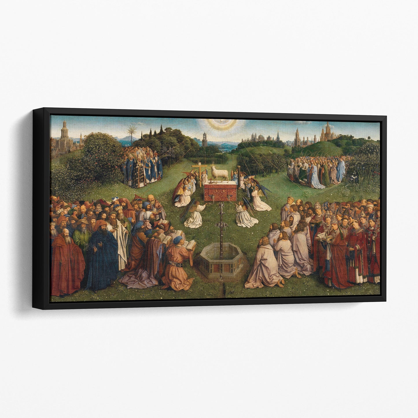 Adoration of the Lamb from the Ghent Altarpiece by Hubert van Eyck