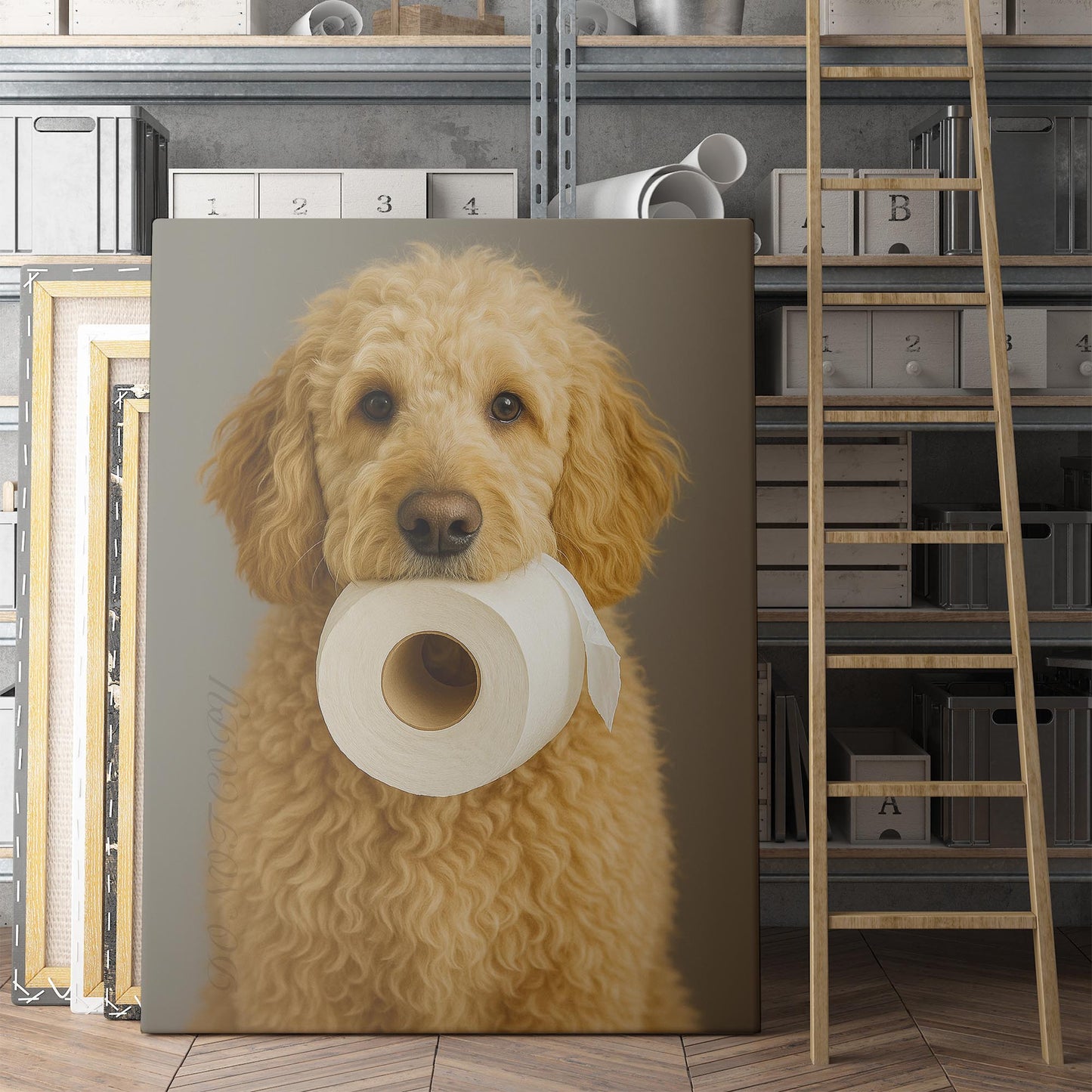 Golden Doodle Dog Toilet Paper
