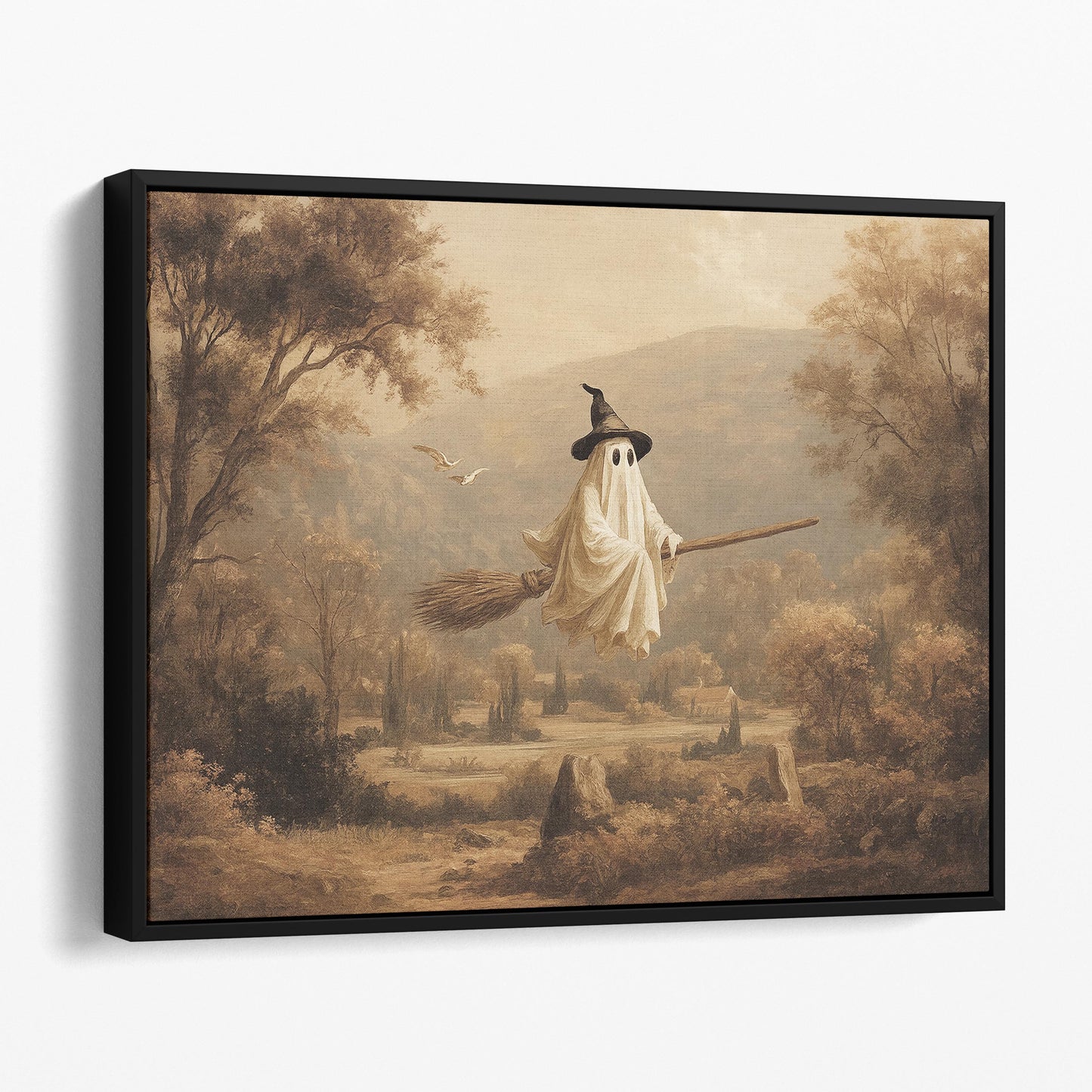 Ghost Flying on a Broomstick