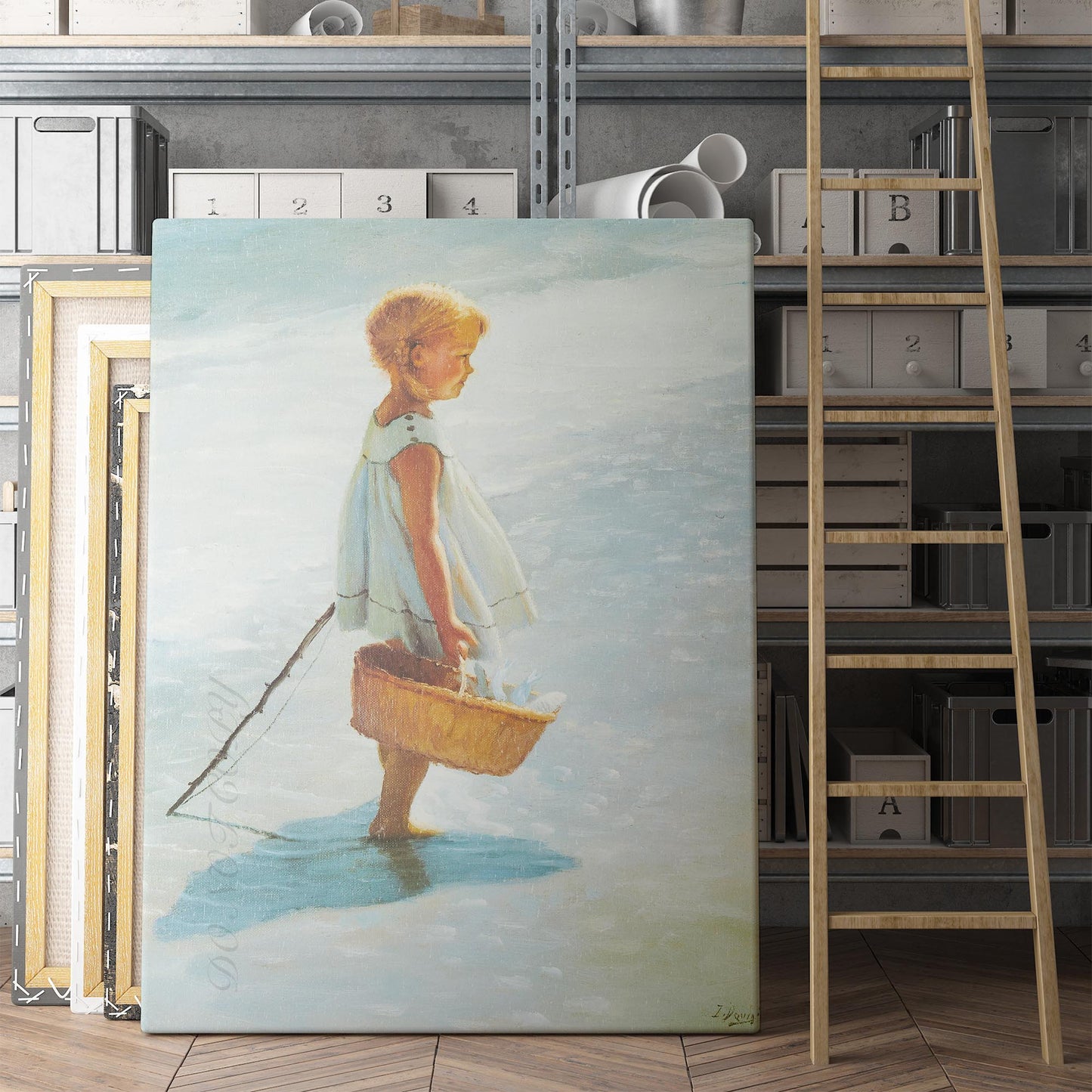 Young Girl On A Beach -- I. Davidi
