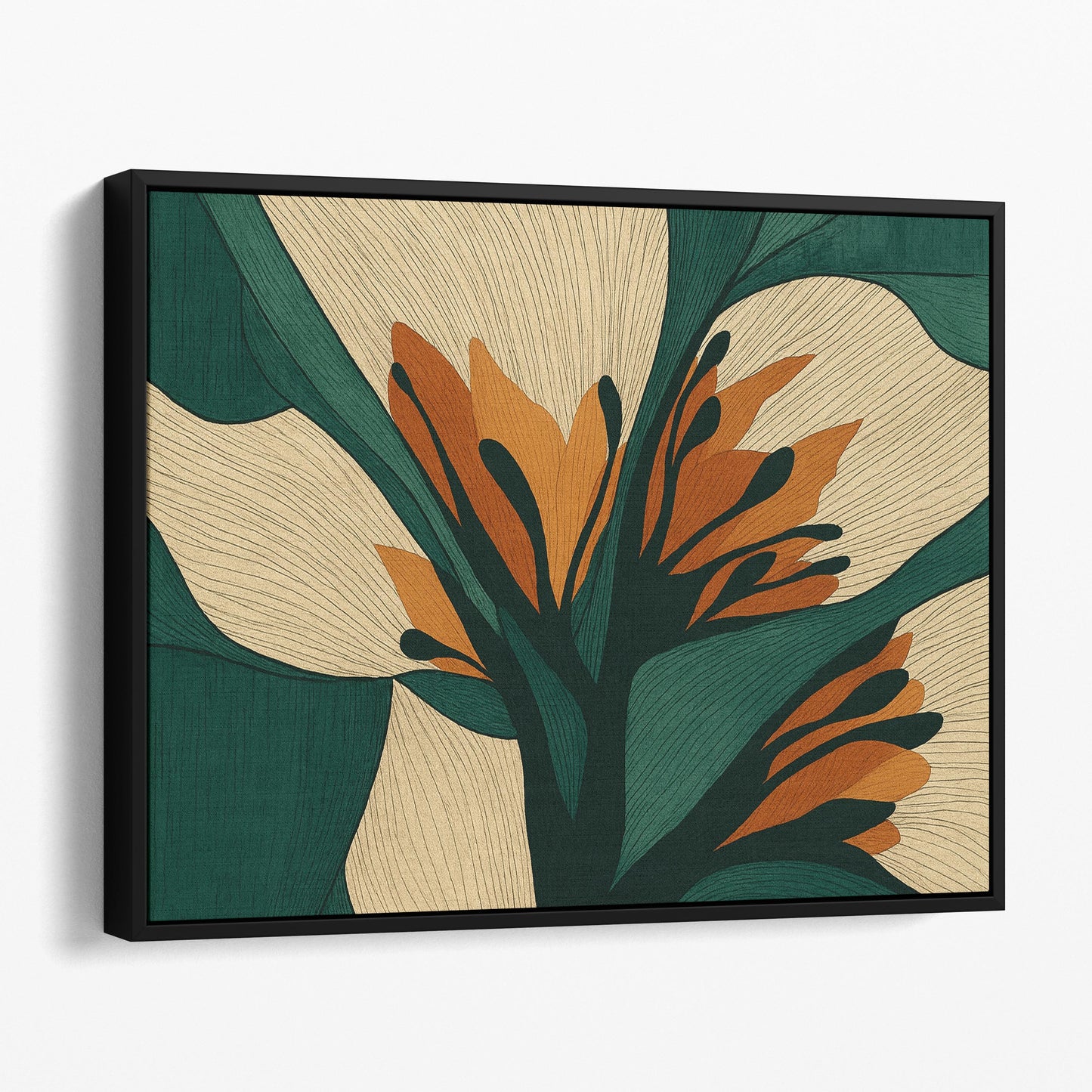 Green Abstract Floral Botanicals