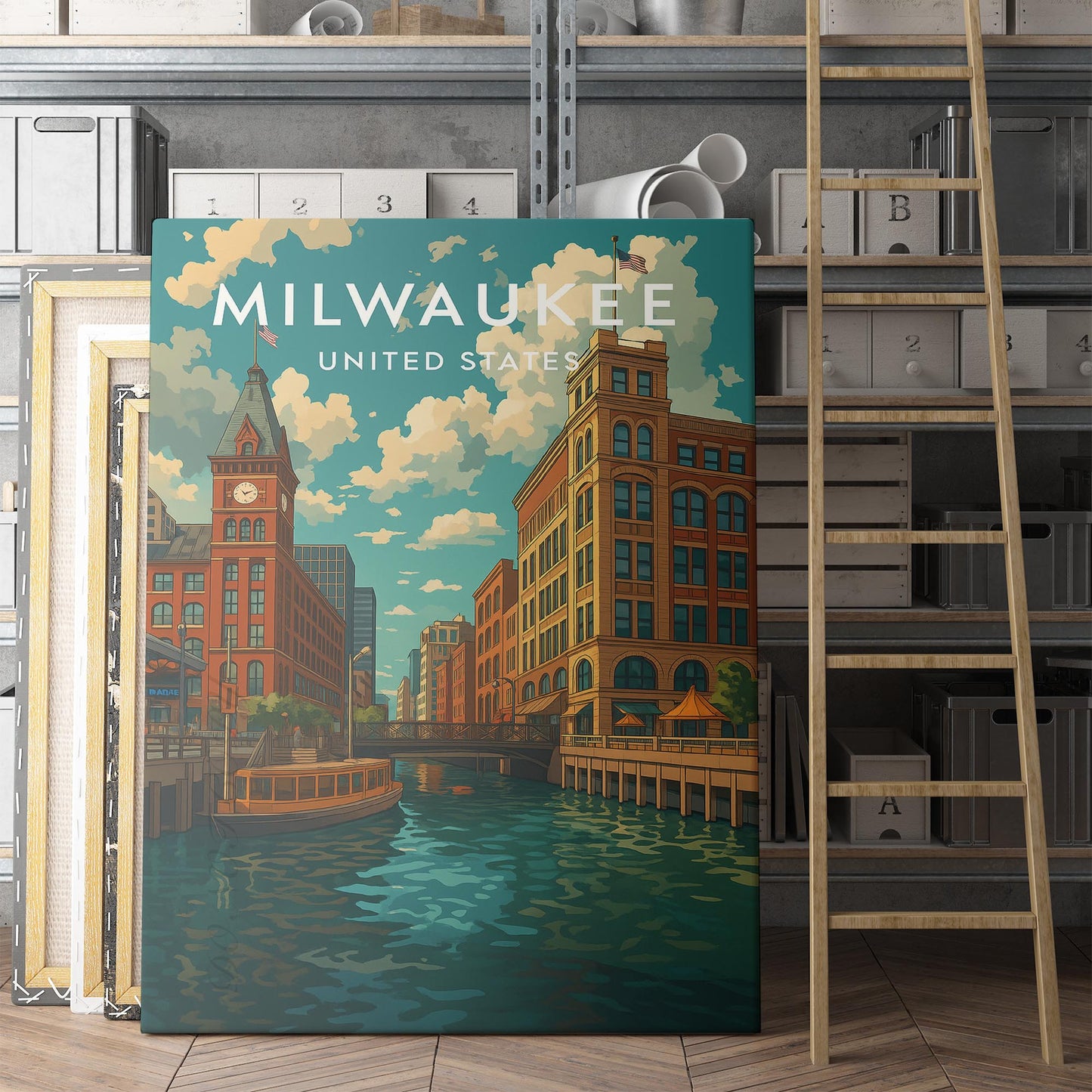 Milwaukee Vintage Travel Poster