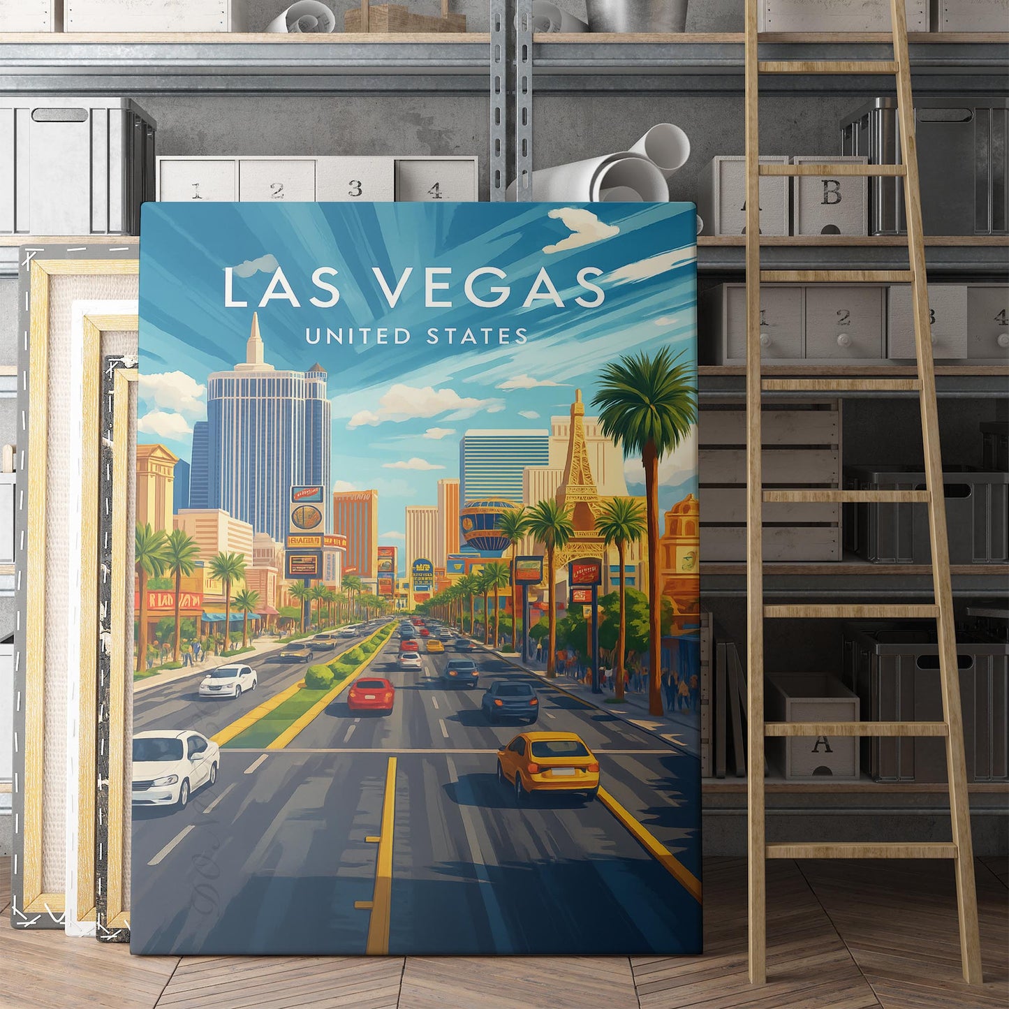 Las Vegas Vintage Travel Poster