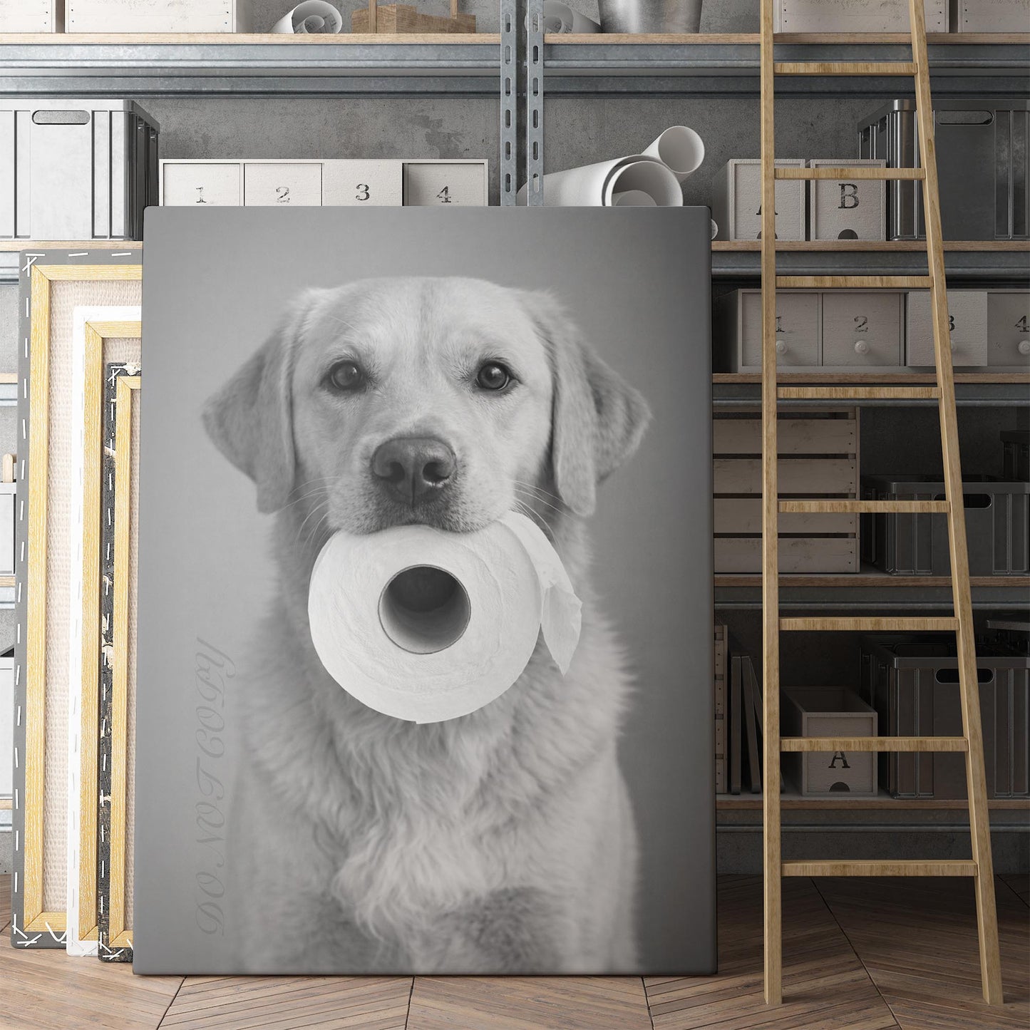 Yellow Labrador Dog Toilet Paper