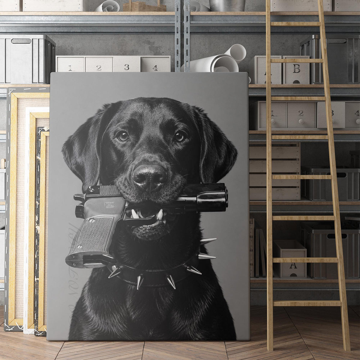 Black Labrador Gun In Mouth