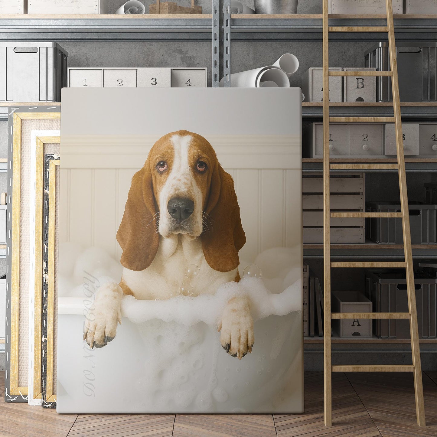 Basset Hound Dog Bubble Bath