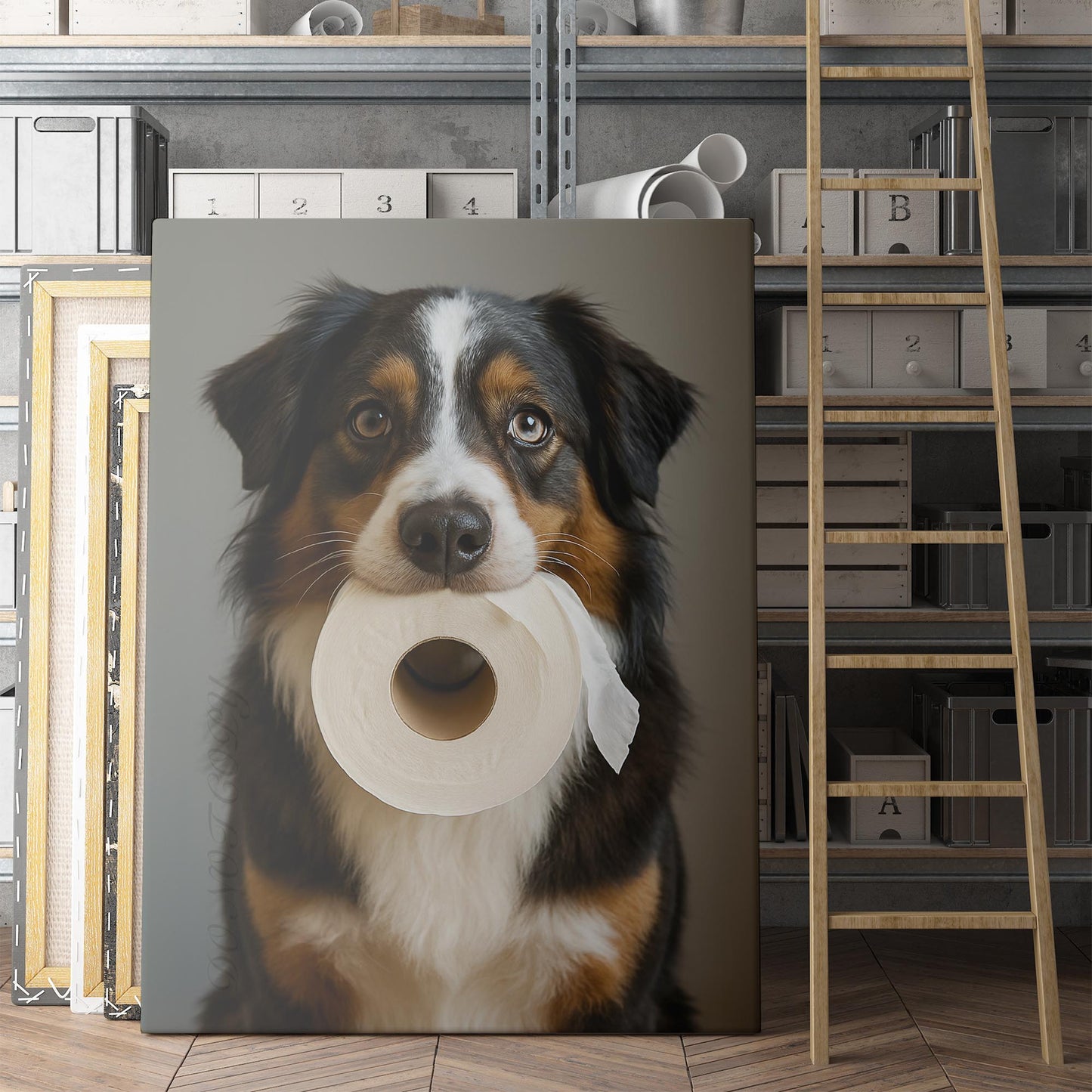 Australian Shepherd Dog Toilet Paper