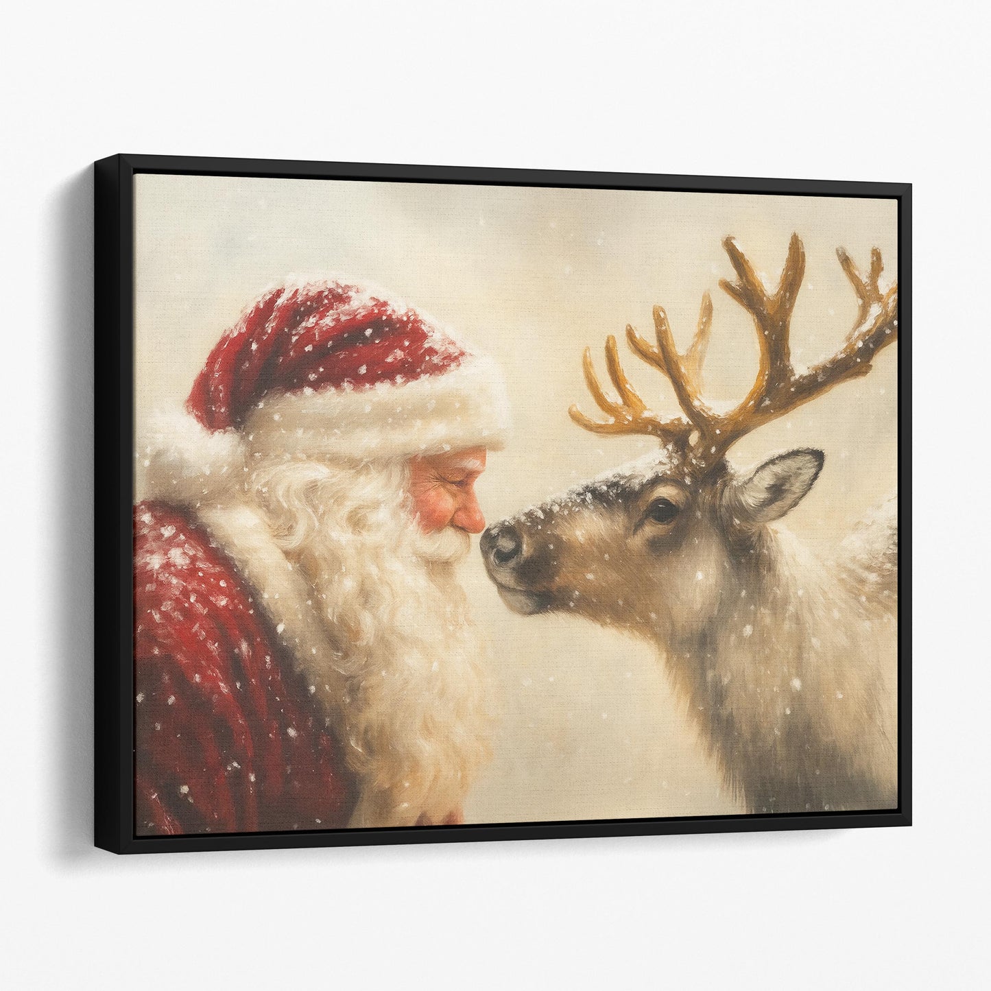 Santa Claus And Reindeer