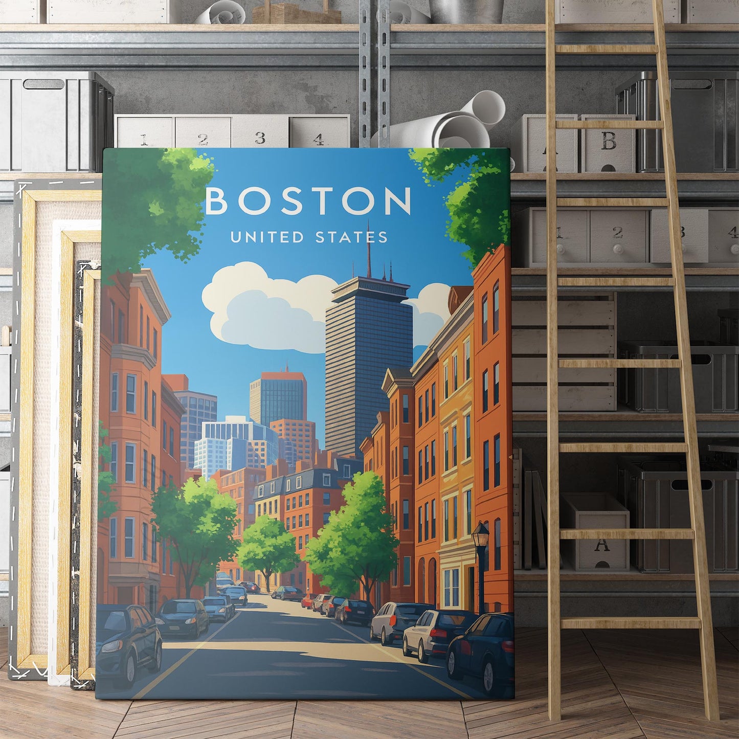 Boston Vintage Travel Poster