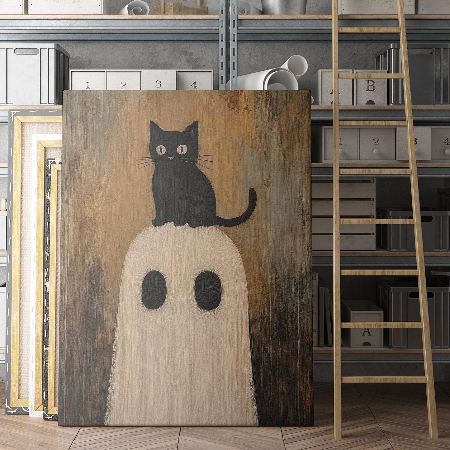 Ghost With Black Cat