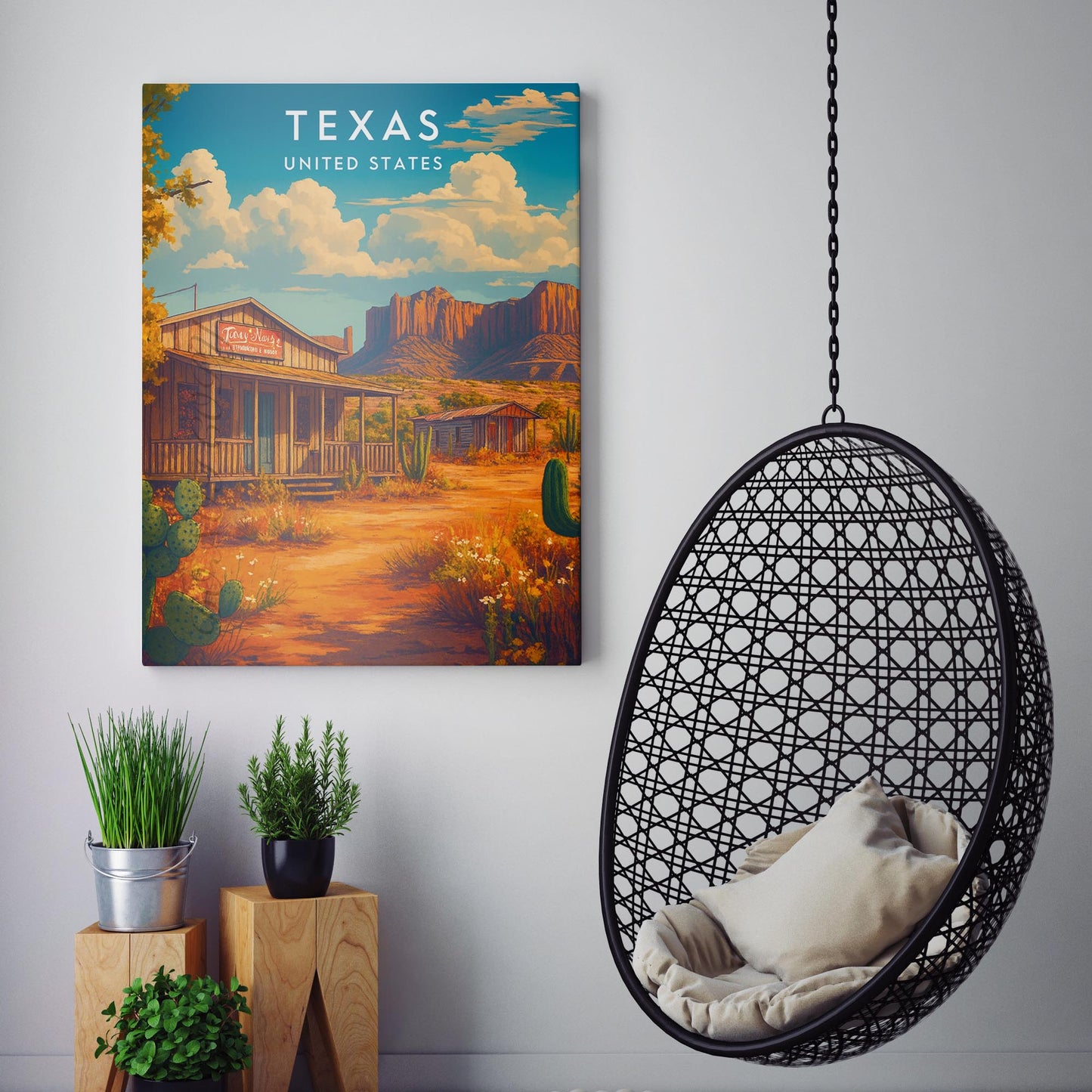 Texas Vintage Travel Poster