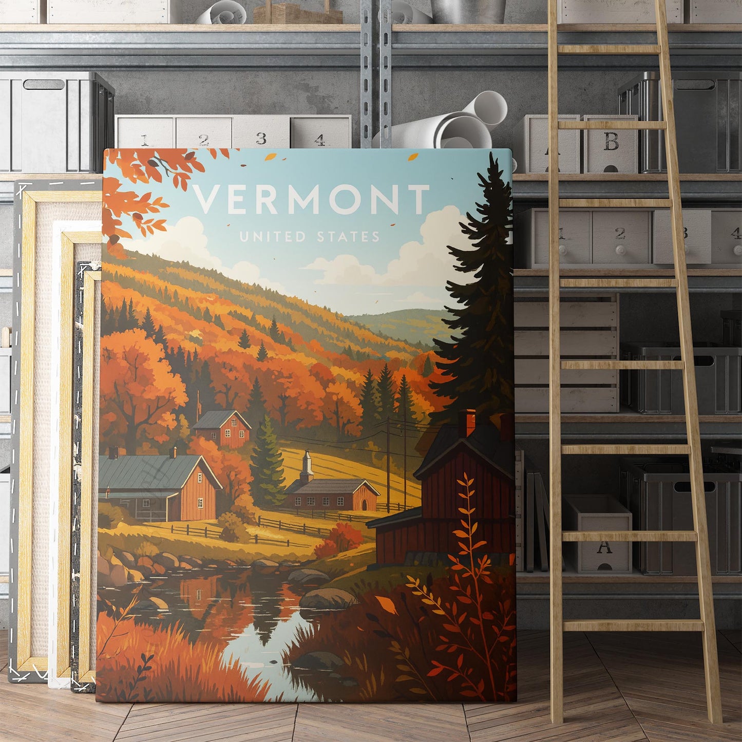 Vermont Vintage Travel Poster