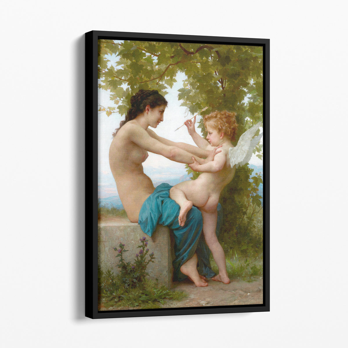A Young Girl Defending Herself Against Eros (1880) - William-Adolphe Bouguereau