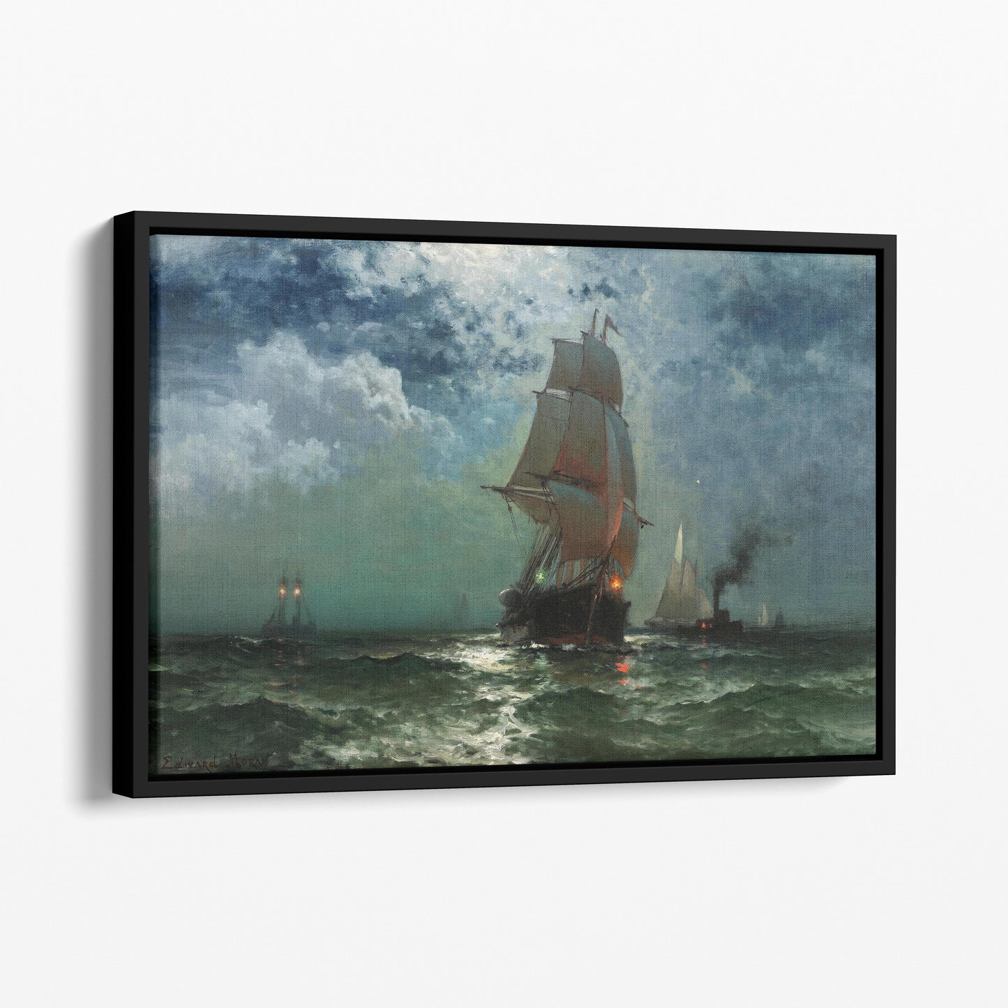 Ships Sailing at Night - Edward Moran