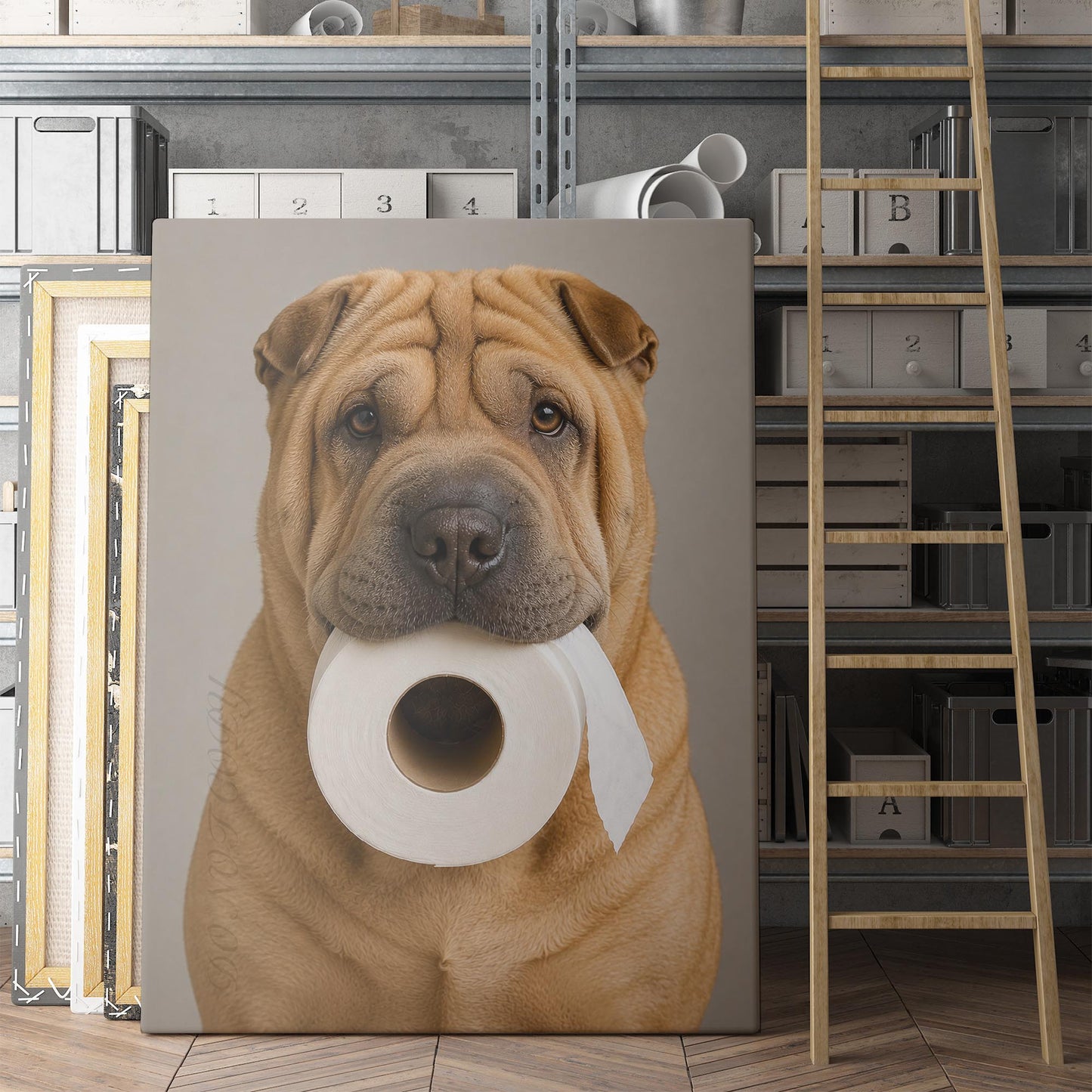 Chinese Shar-Pei Dog Toilet Paper