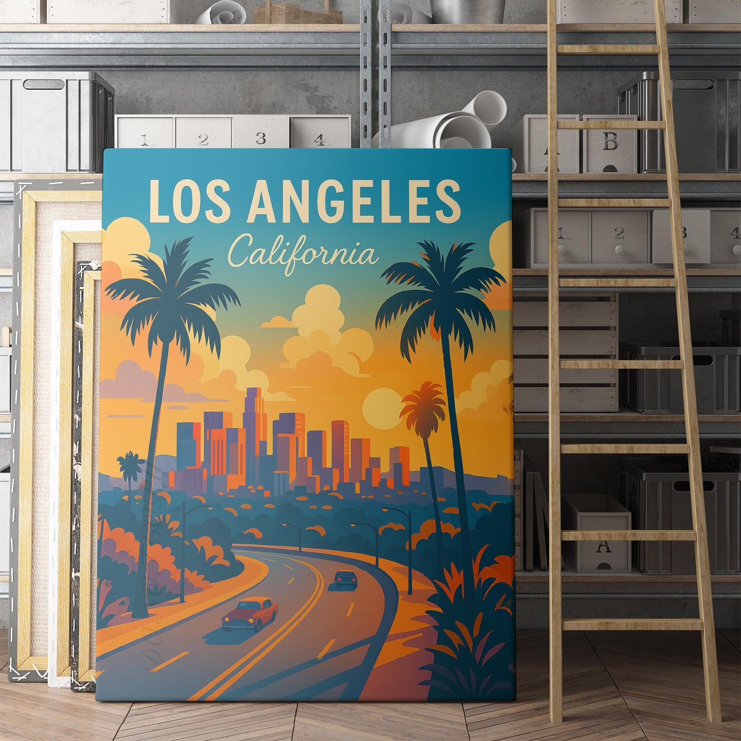 Los Angeles California Vintage Travel Poster