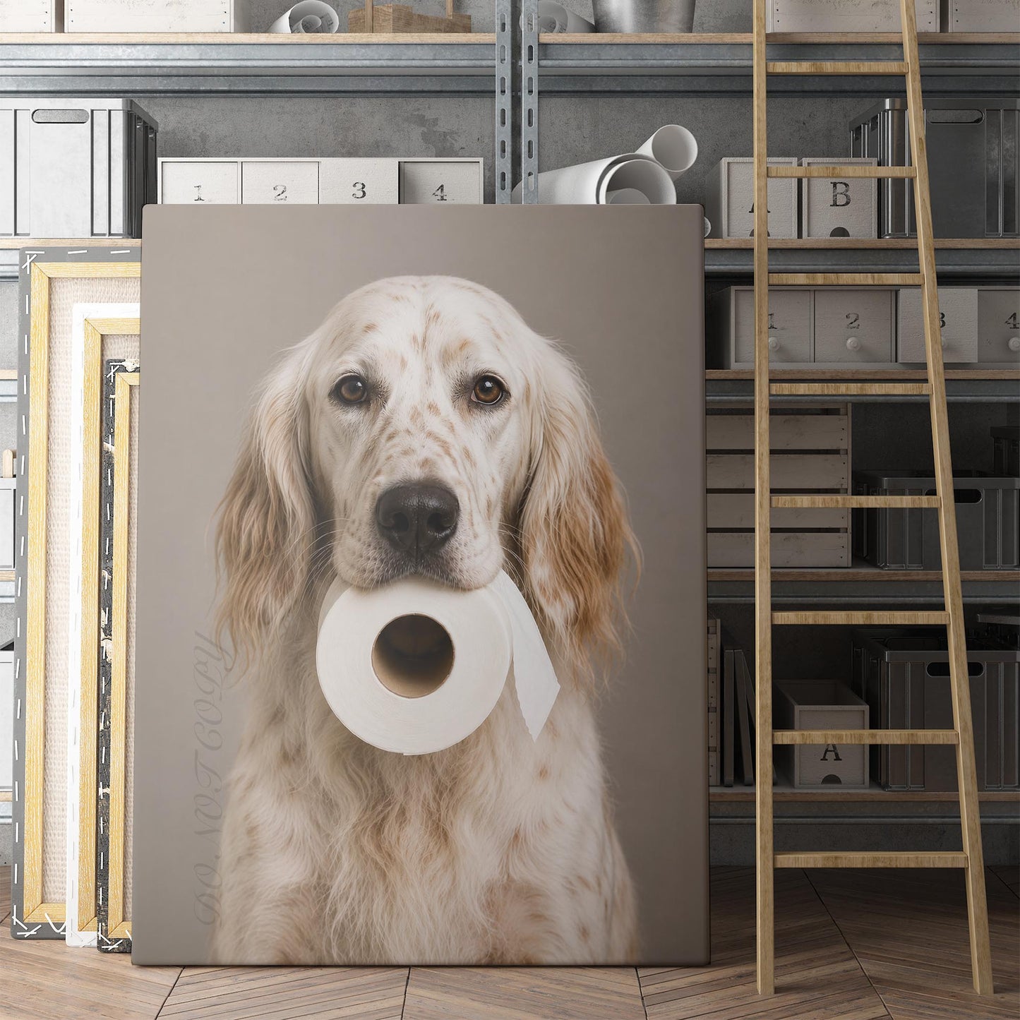 English Setter Dog Toilet Paper