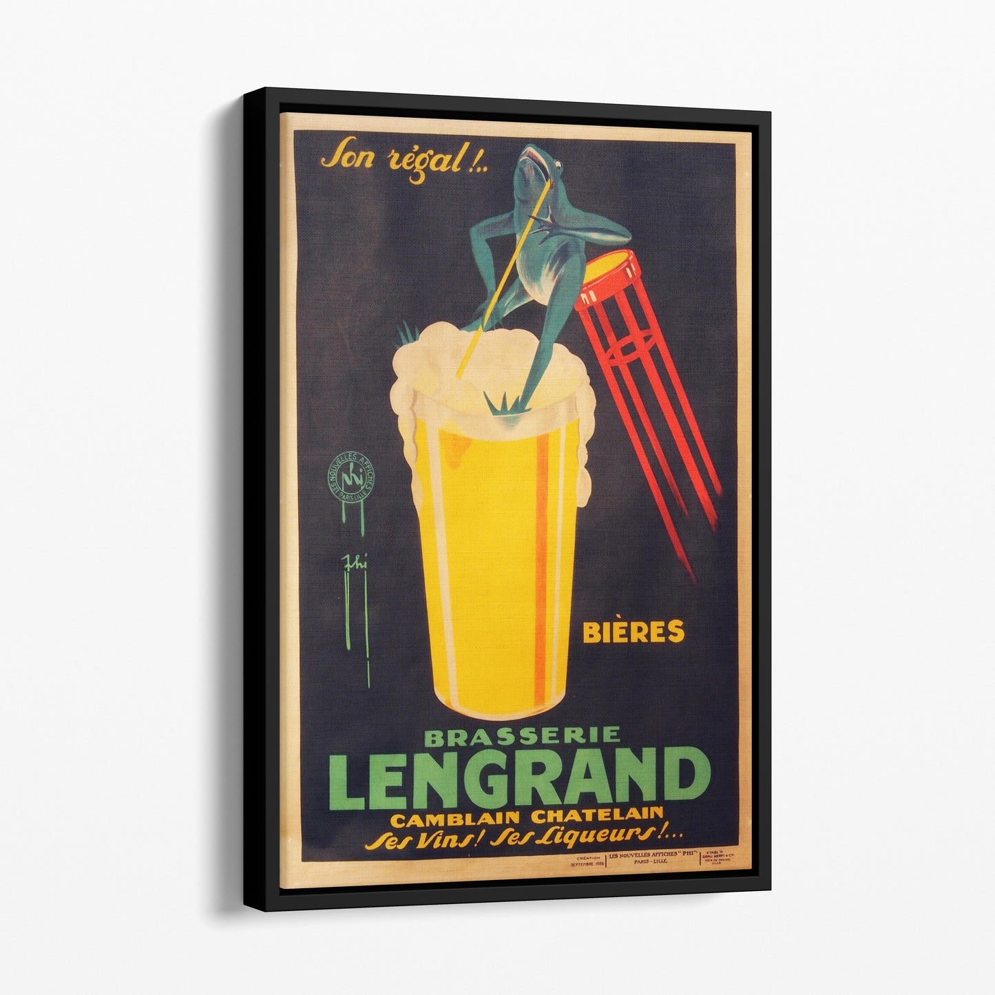 Brasserie Lengrand Frog Vintage Beer Ad