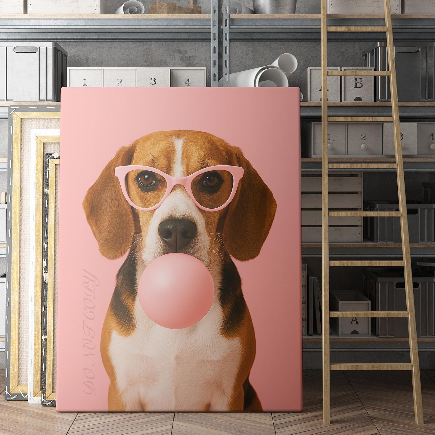 Beagle Dog Pink Bubble Gum Sunglasses