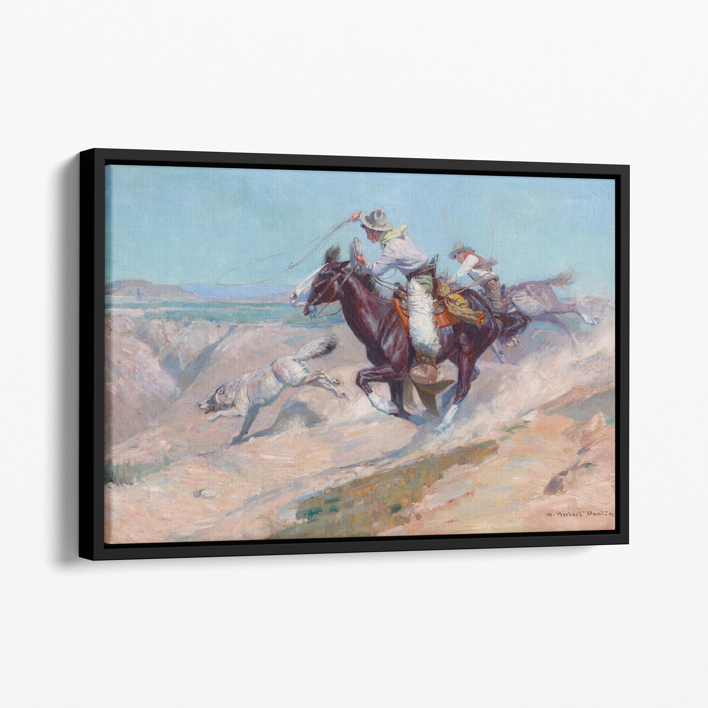 Roping A Wolf - W Herbert Dunton