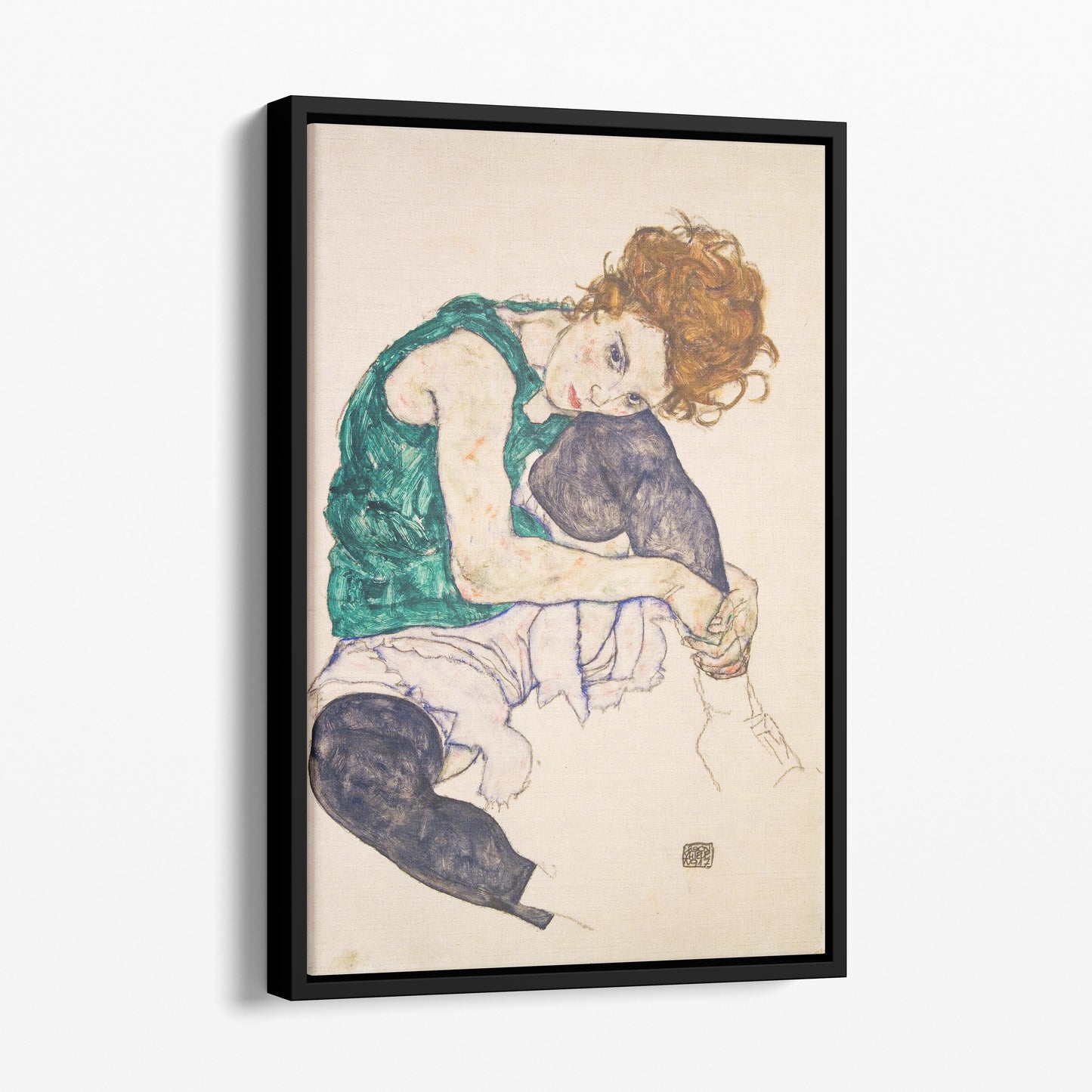 Seated Woman with Bent Knees (1917) by Egon Schiele