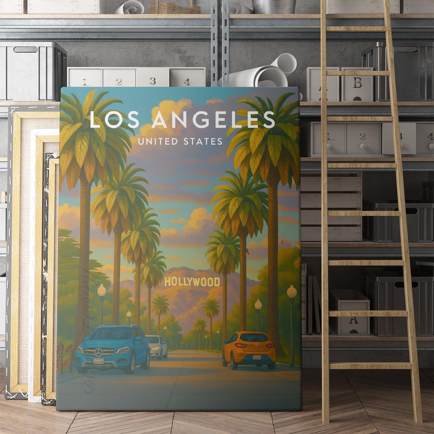 Los Angeles Vintage Travel Poster