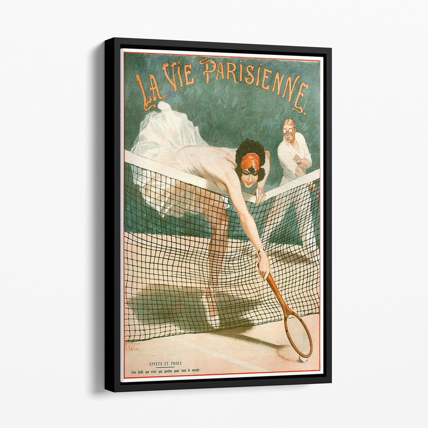 La Vie Parisienne Magazine Cover Vintage French Tennis Poster
