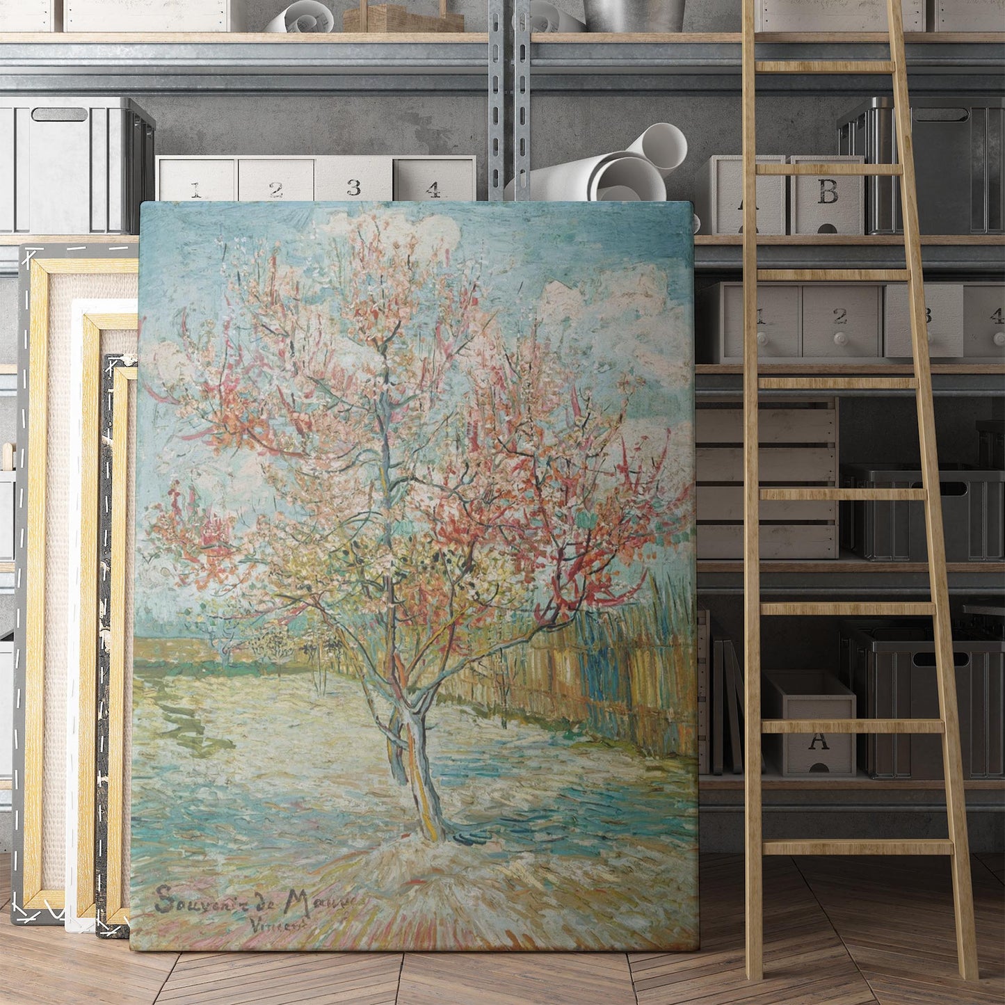 Peach Blossoming (Souvenir de Mauve), 1888 by Vincent Van Gogh
