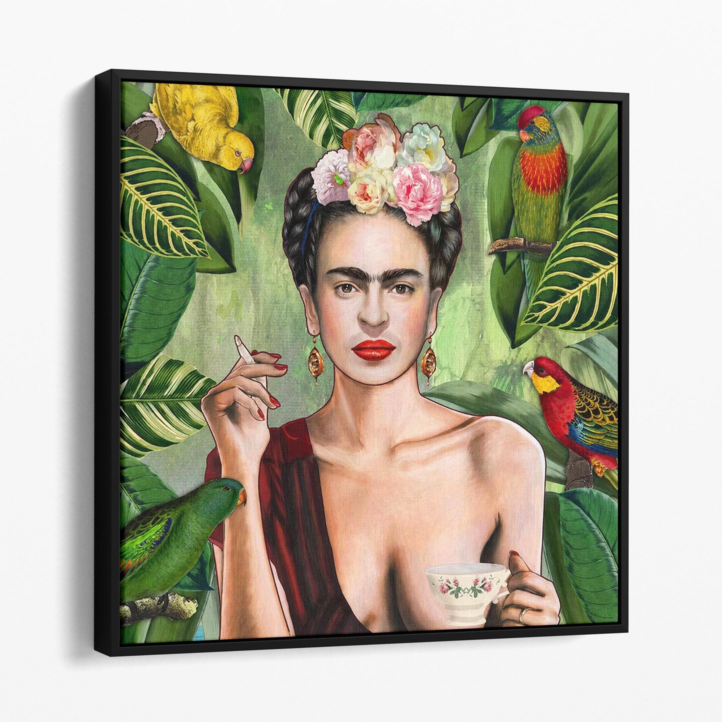 Frida Kahlo Coffee and Cigarette