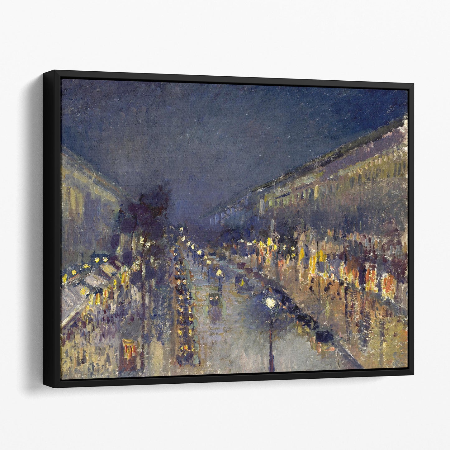 The Boulevard Montmartre at Night, 1897 by Camille Pissarro