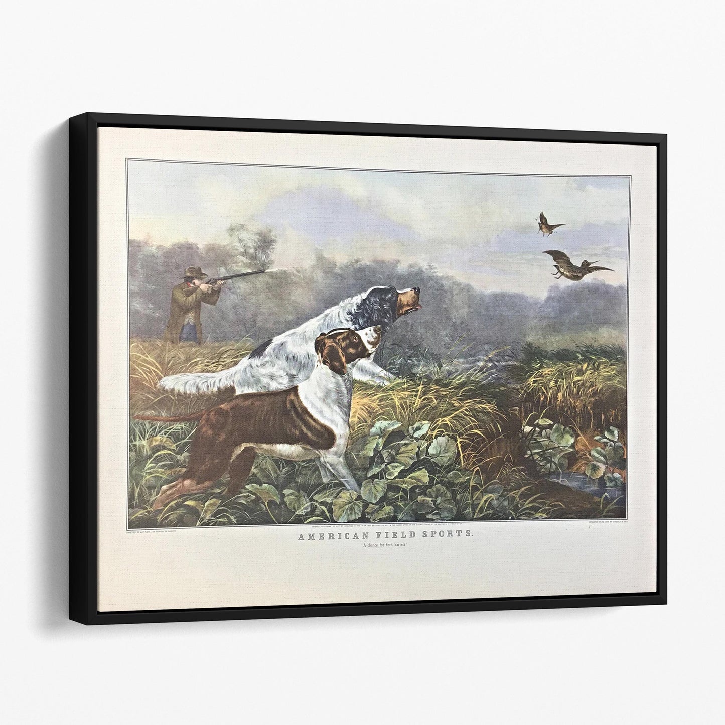 American Field Sports "A Chance for Both Barrels" by Currier & Ives 1857