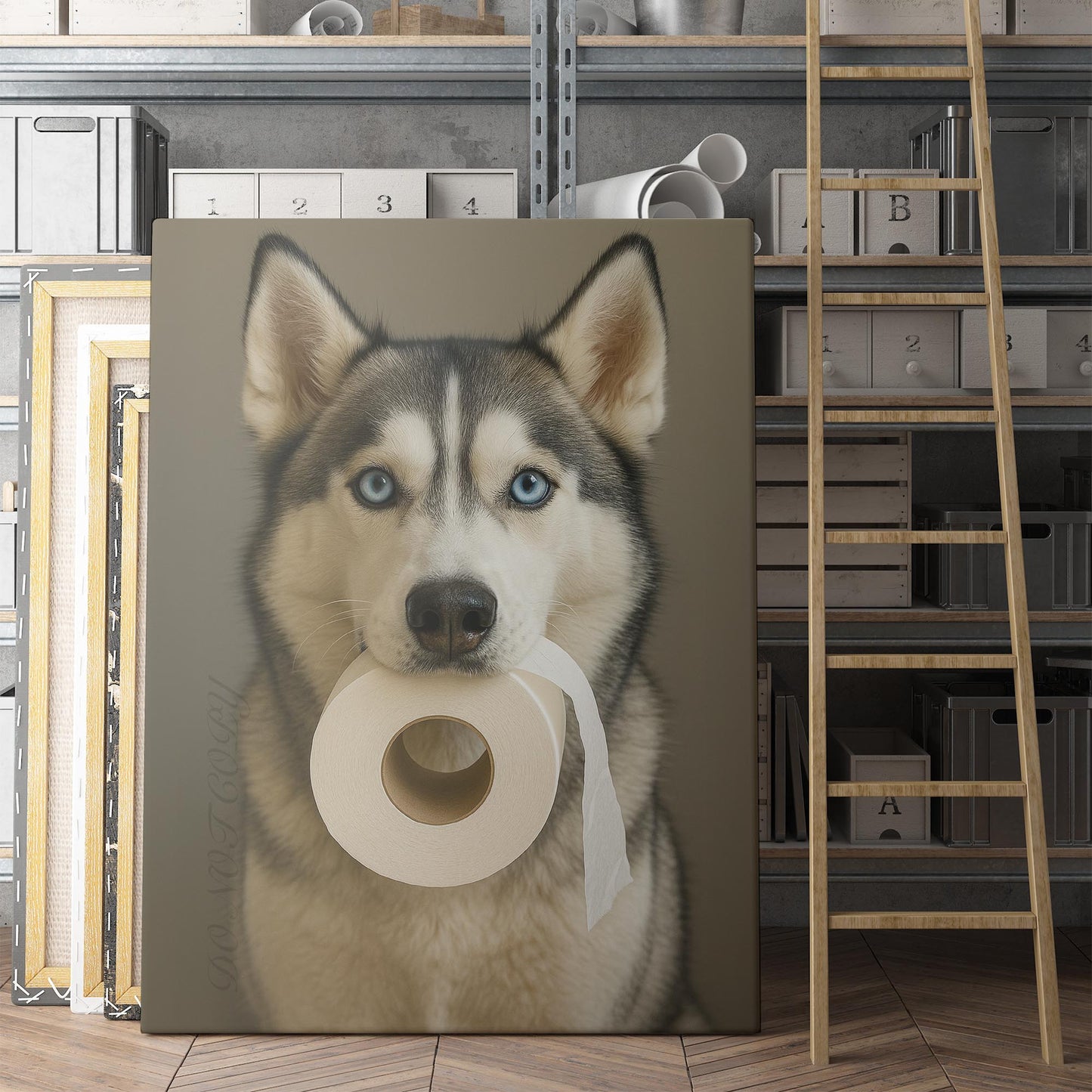 Husky Dog Toilet Paper