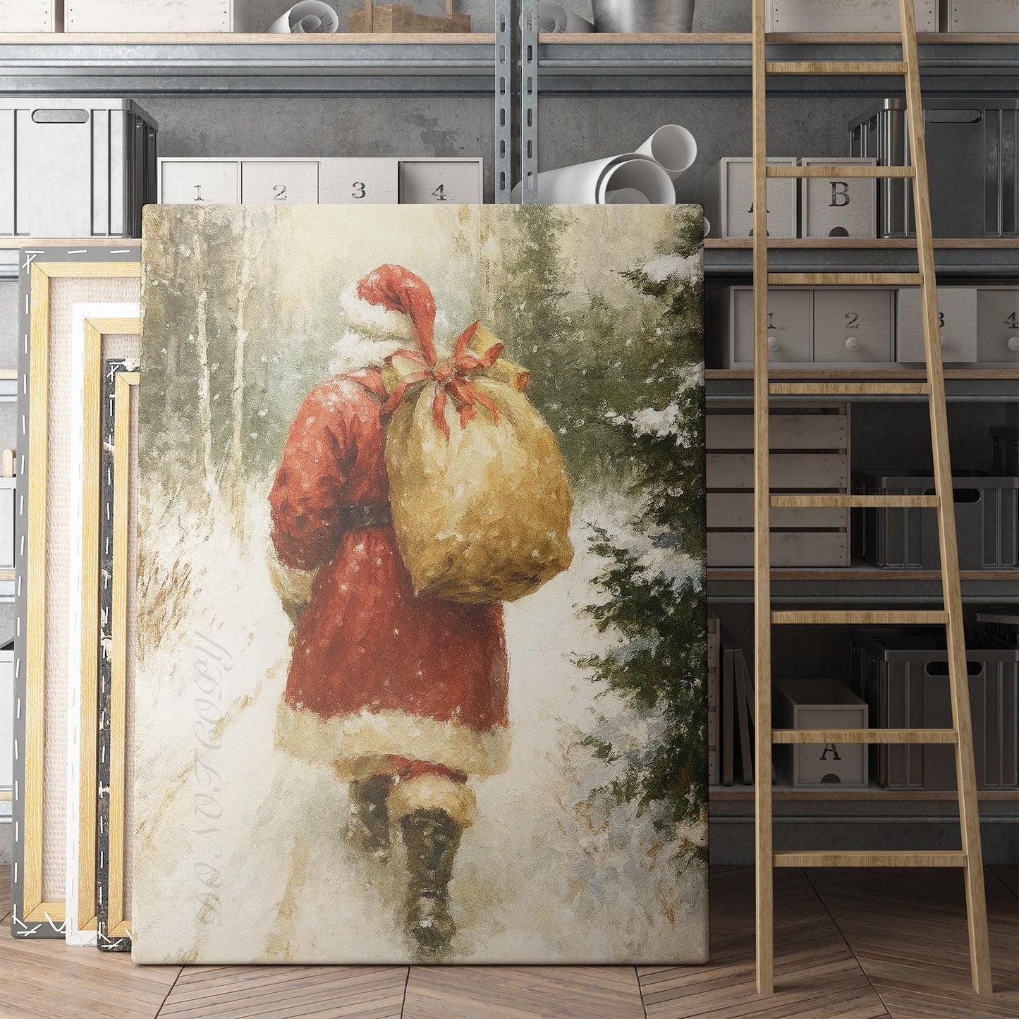 Santa Claus With His Bag Of Gifts