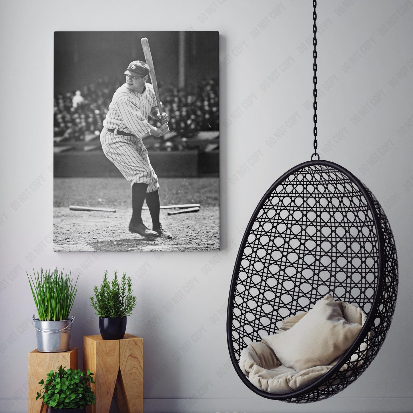 Babe Ruth Swinging