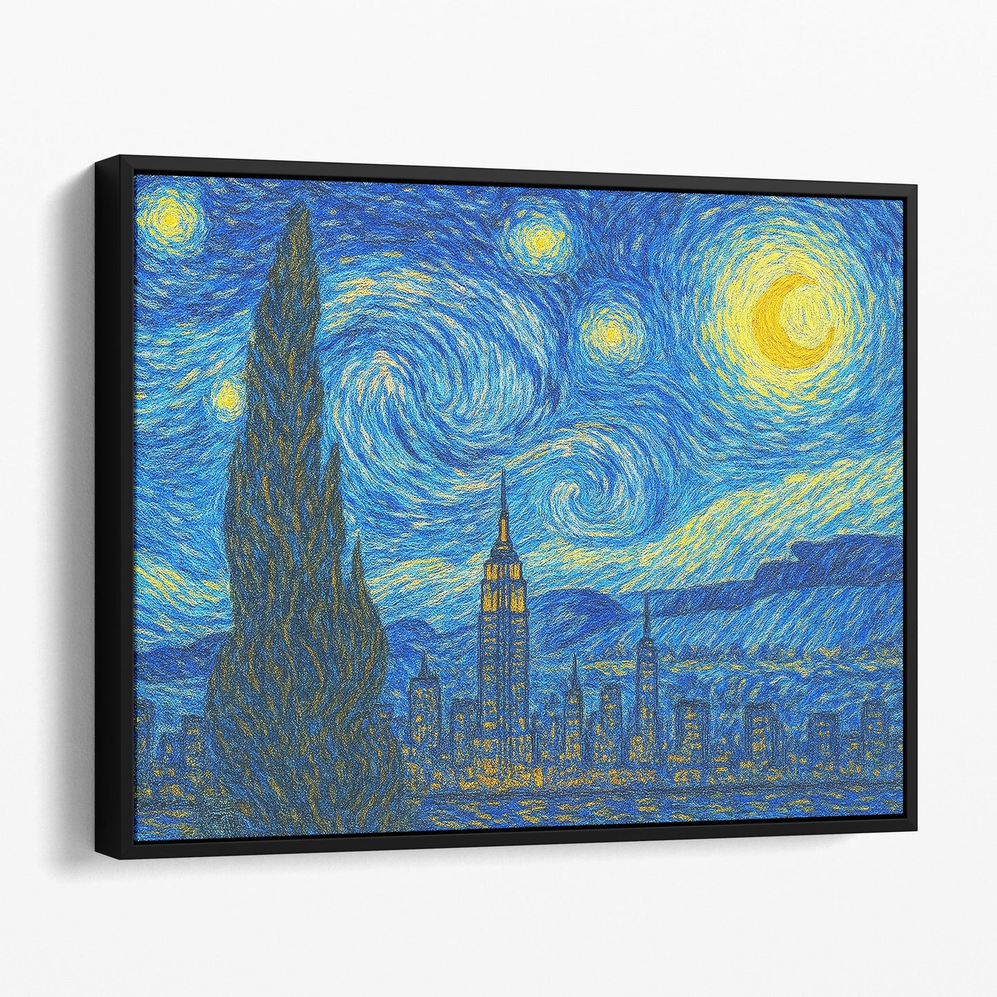 New York City Skyline Van Gogh Starry Night