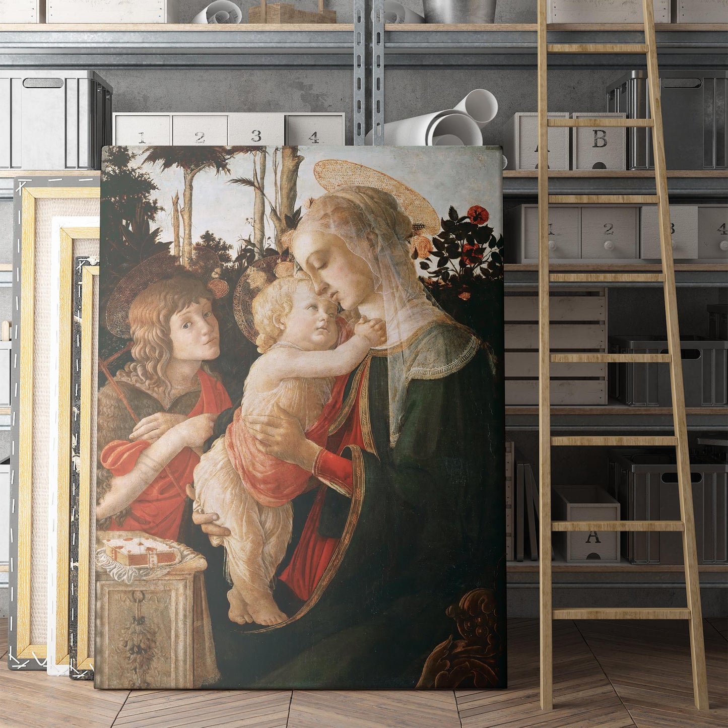 Madonna and Child with the Young St. John the Baptist - Botticelli
