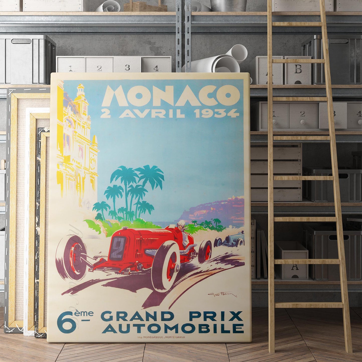 Monaco Grand Prix F1 Race 1934 Vintage Poster