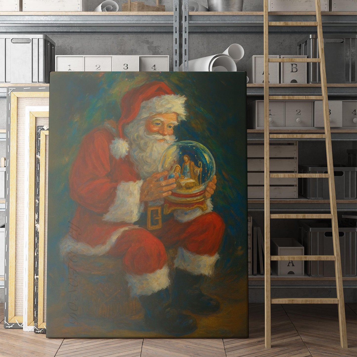 Santa Claus With Snow Globe