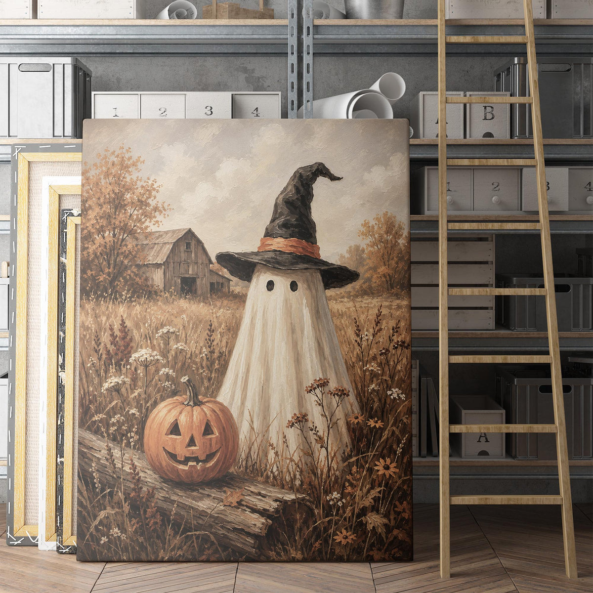 Autumn Ghost with Pumpkin