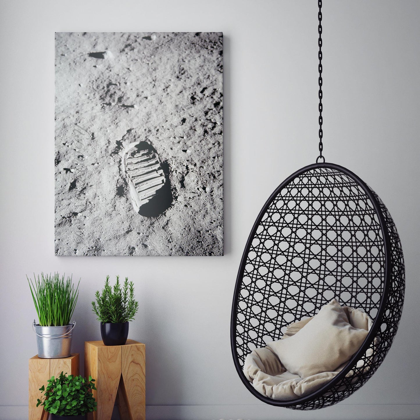 Buzz Aldrin Boot Print On The Moon