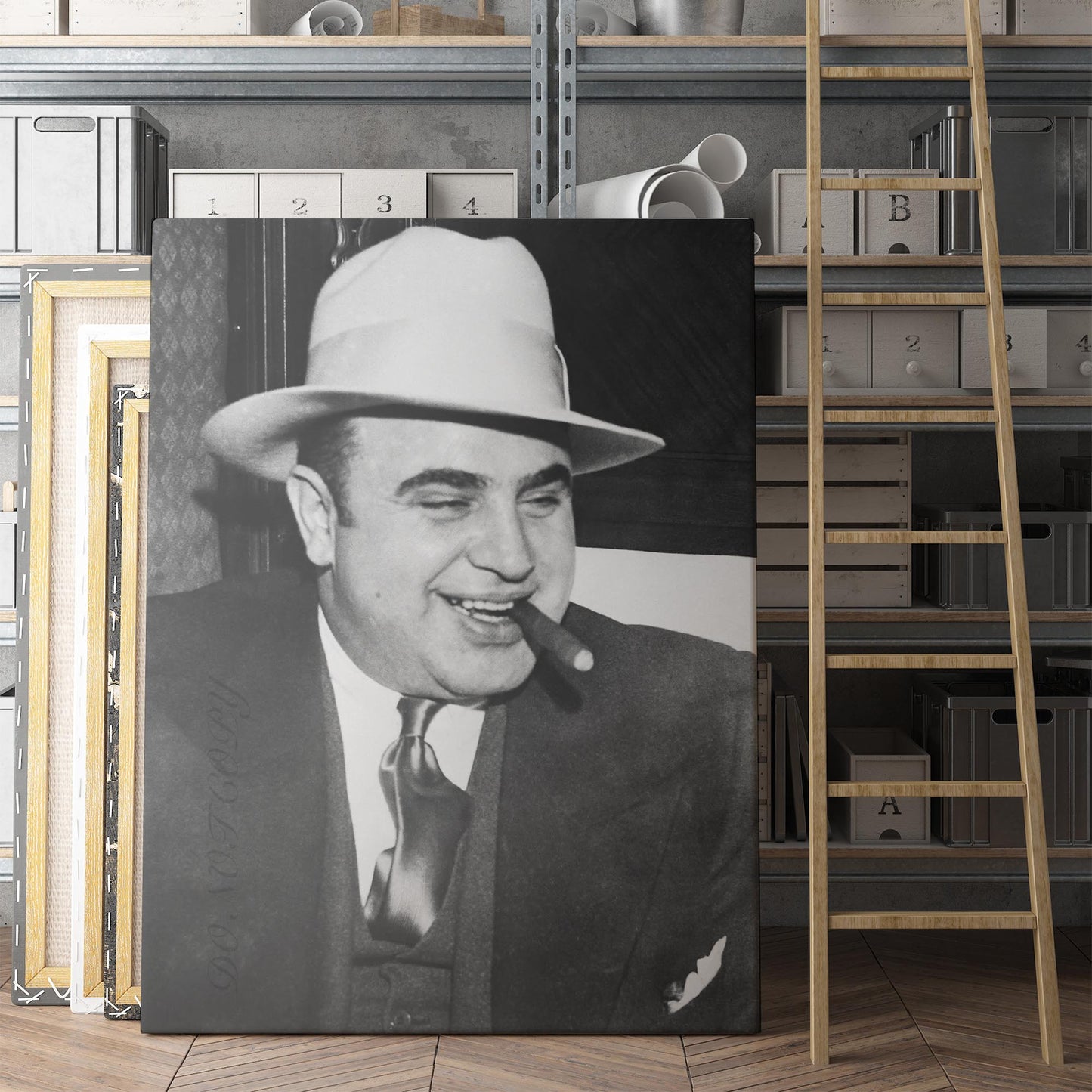 Al Capone Smoking A Cigar