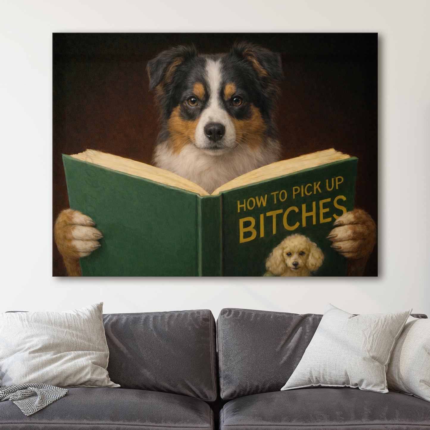Miniature American Shepherd Reading Dog Dating Book
